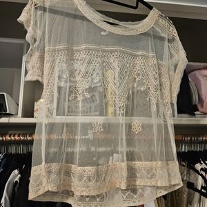Elegant Lace Embroidered Top